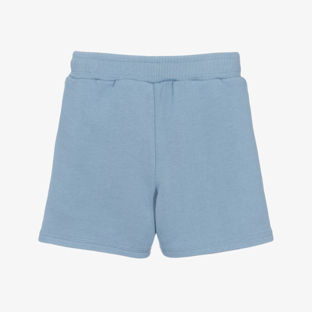 Dolce & Gabbana-Boys Blue Cotton Leopard Motif Shorts | Childrensalon