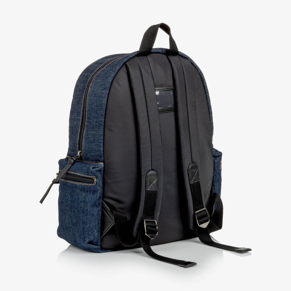 Dolce & Gabbana-Boys Blue Denim Nautical Logo Backpack (41cm) | Childrensalon