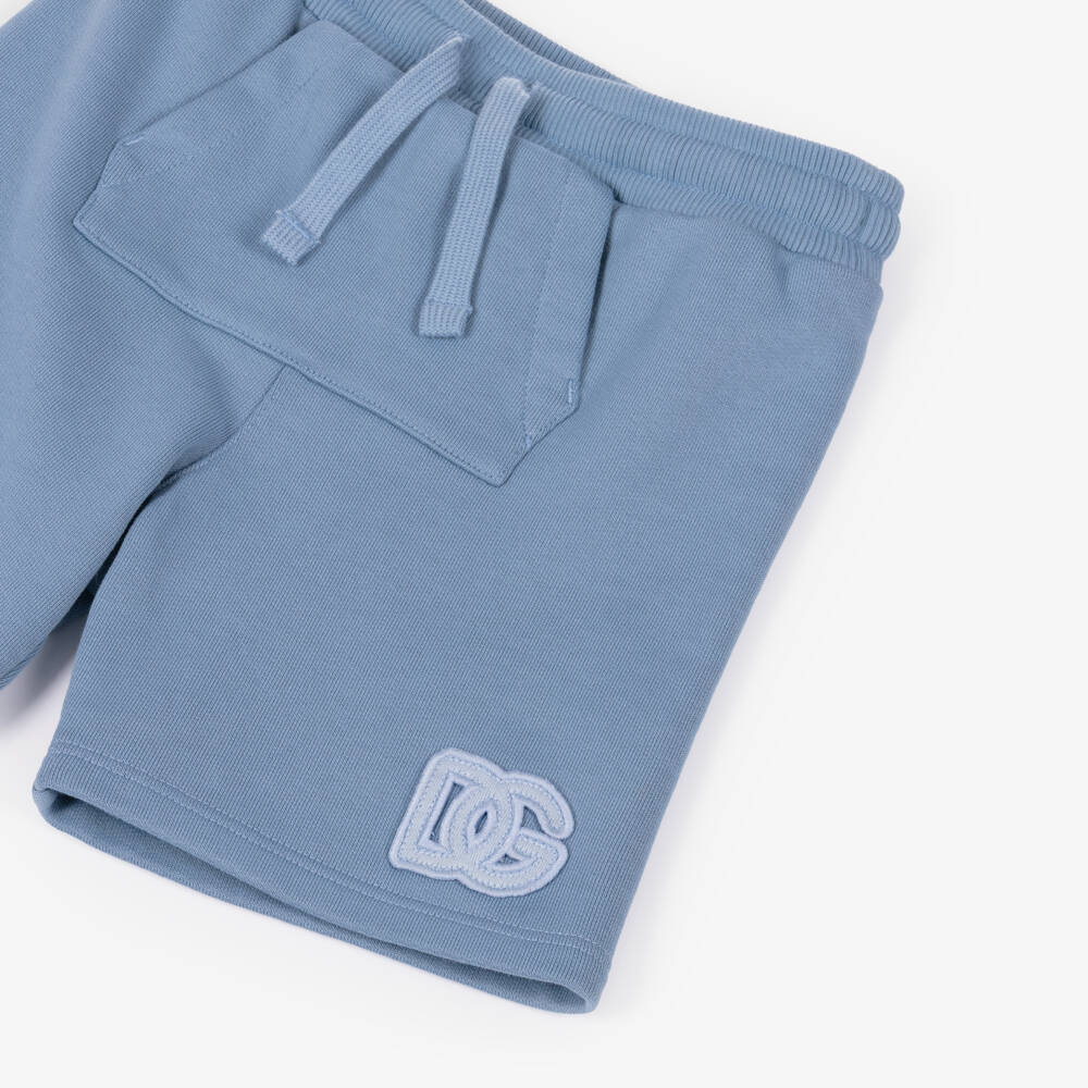 Dolce & Gabbana-Boys Blue Logo Shorts | Childrensalon