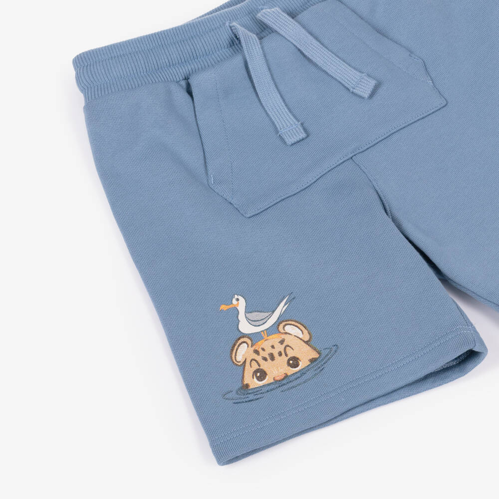 Dolce & Gabbana-Boys Blue Logo Shorts | Childrensalon