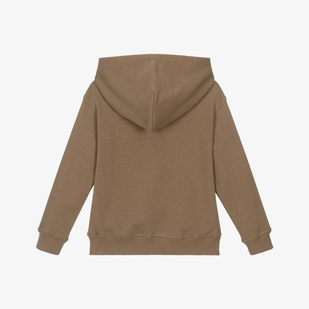 Dolce & Gabbana-Boys Brown Cotton Hoodie | Childrensalon