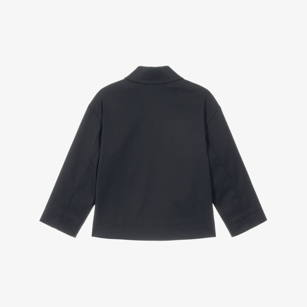 Dolce & Gabbana-Boys Dark Navy Blue Zip-Up Jacket | Childrensalon
