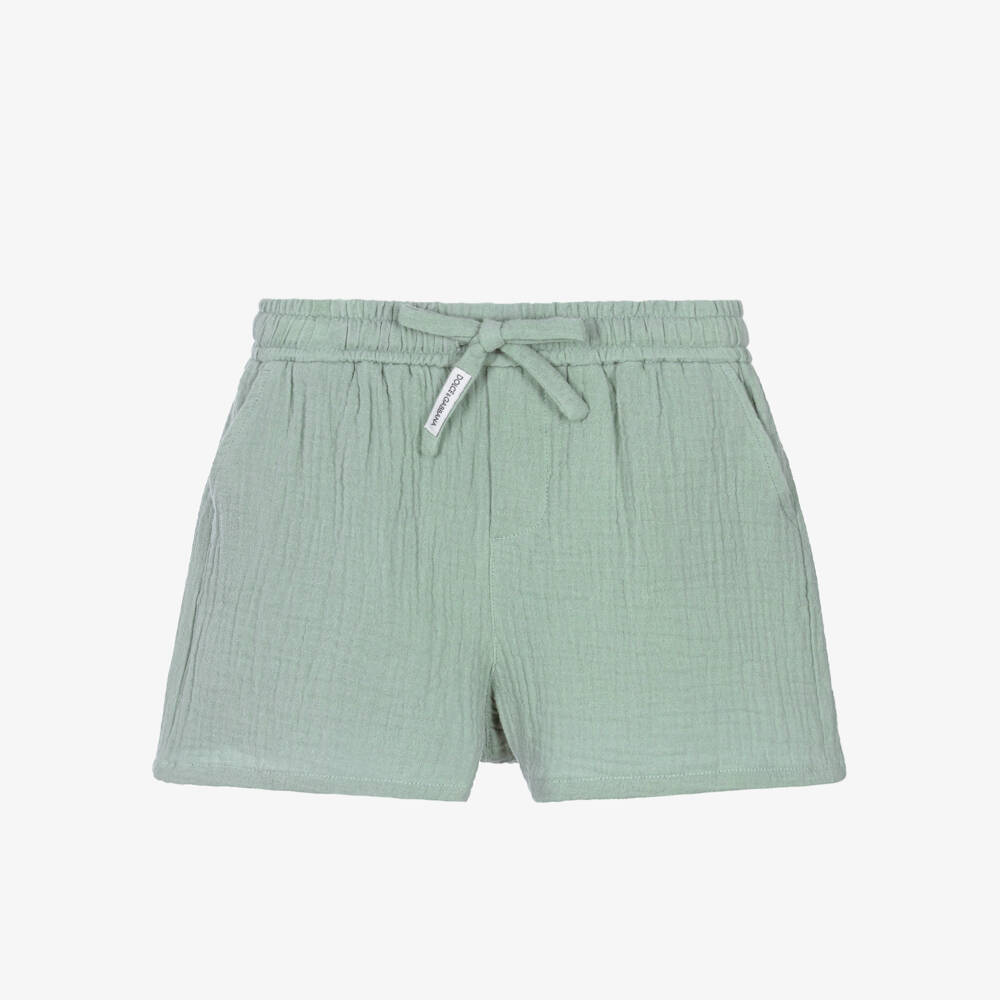 Dolce & Gabbana-شورت قطن موسلين لون أخضر للأولاد | Childrensalon