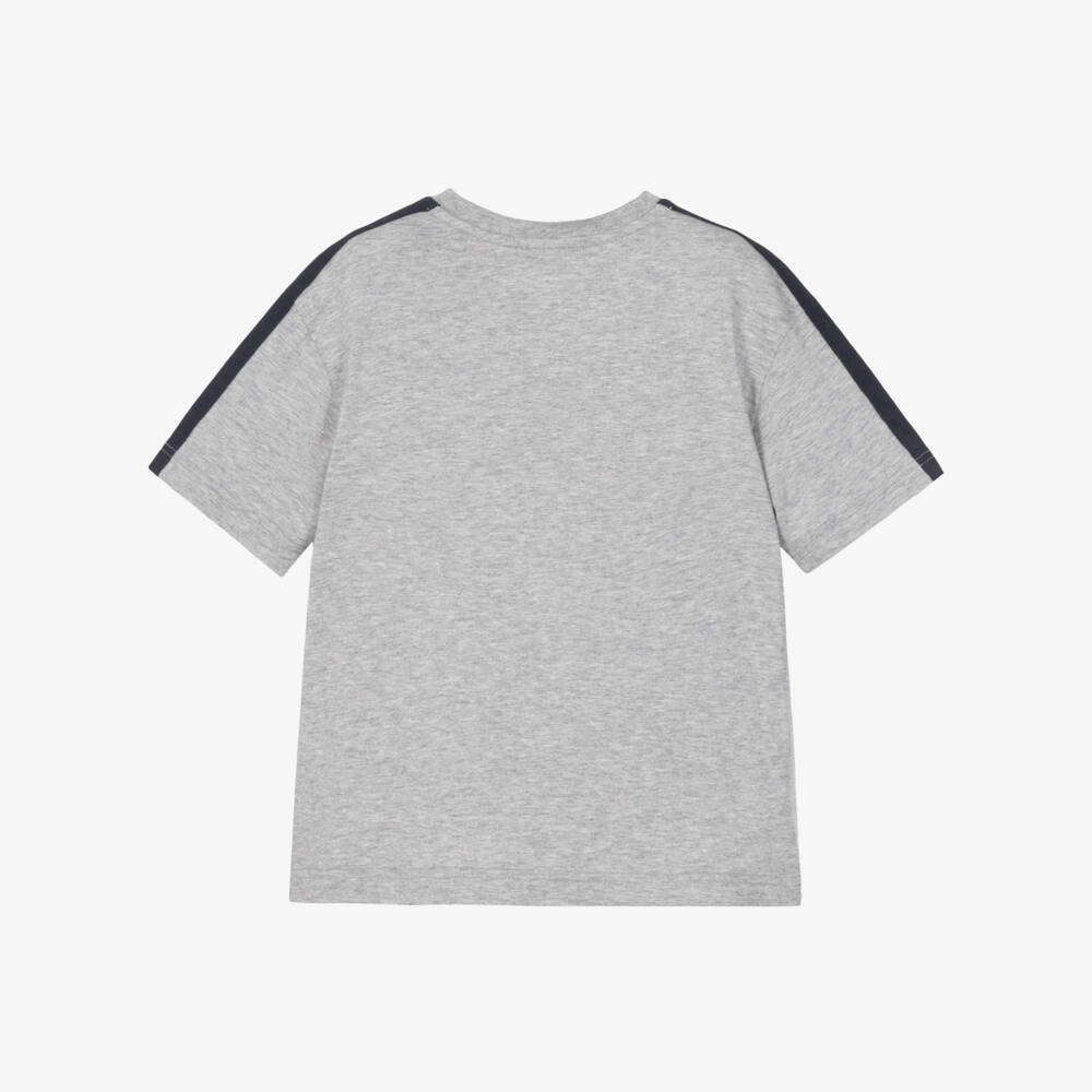 Dolce & Gabbana-Boys Grey Varsity Script T-Shirt | Childrensalon