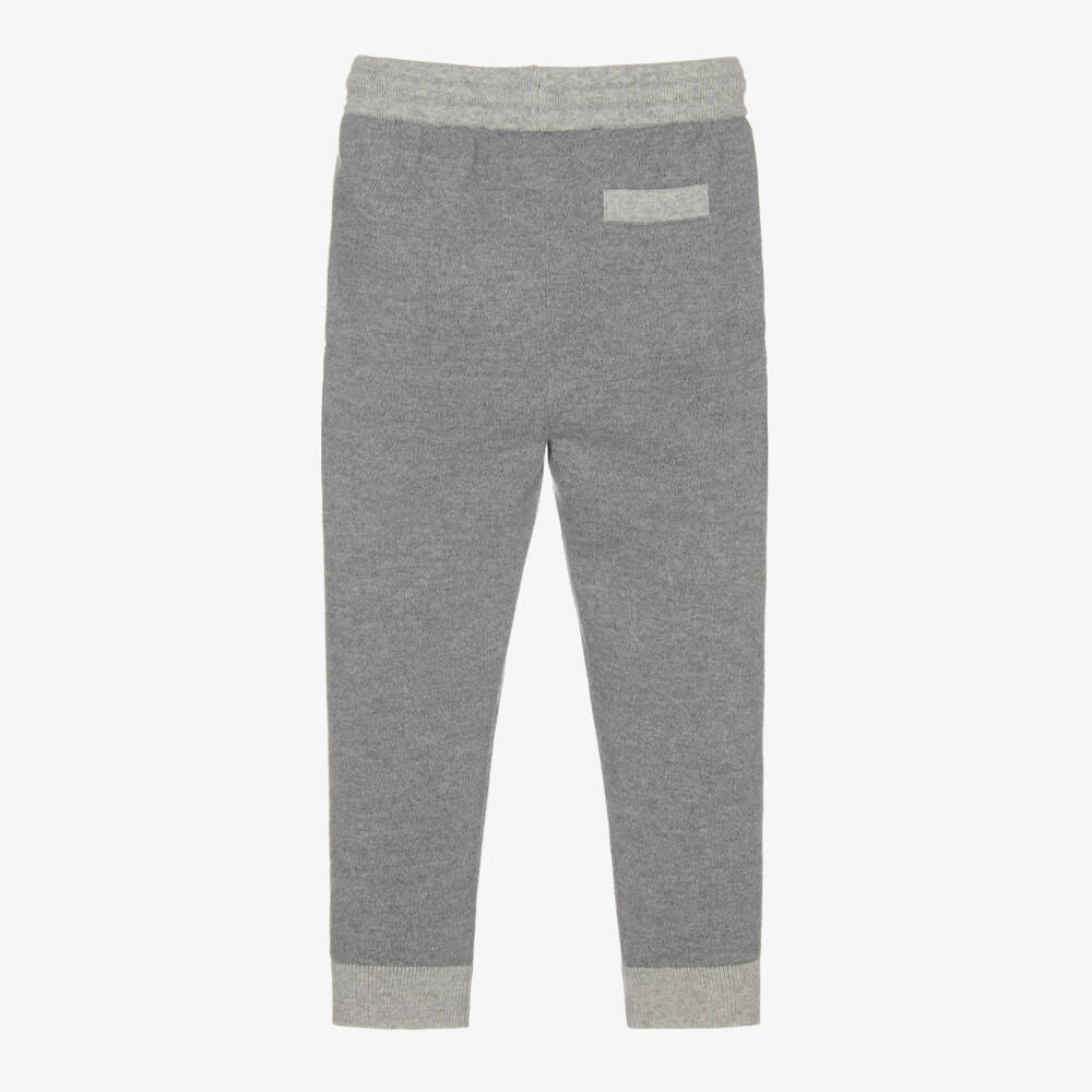 Dolce & Gabbana-Boys Grey Wool & Cashmere Joggers | Childrensalon