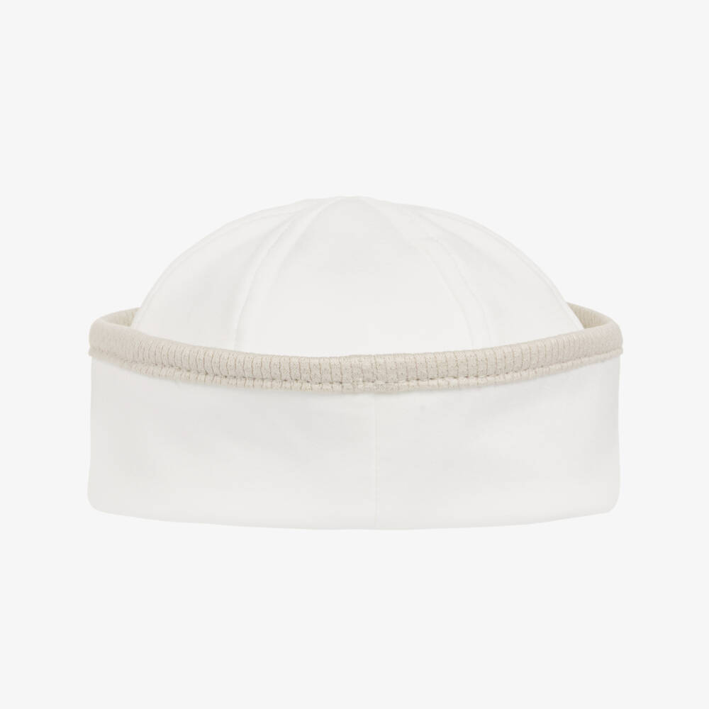 Dolce & Gabbana-Boys Ivory & Beige Cotton Sailor Hat | Childrensalon