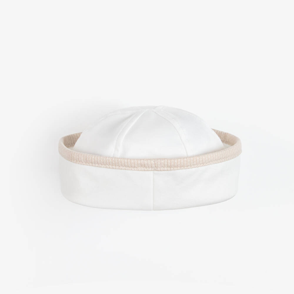 Dolce & Gabbana-Boys Ivory & Beige Cotton Sailor Hat | Childrensalon
