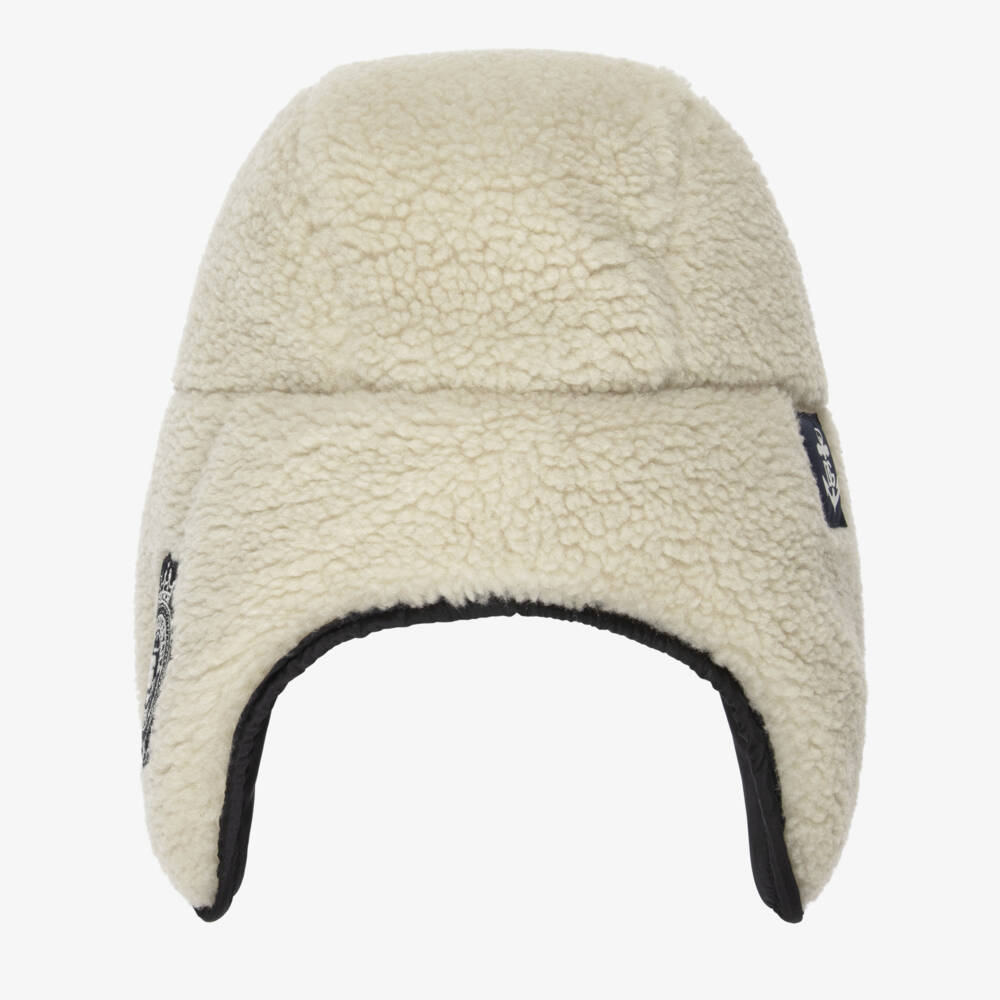 Dolce & Gabbana-Boys Ivory Sherpa Fleece Trapper Hat | Childrensalon