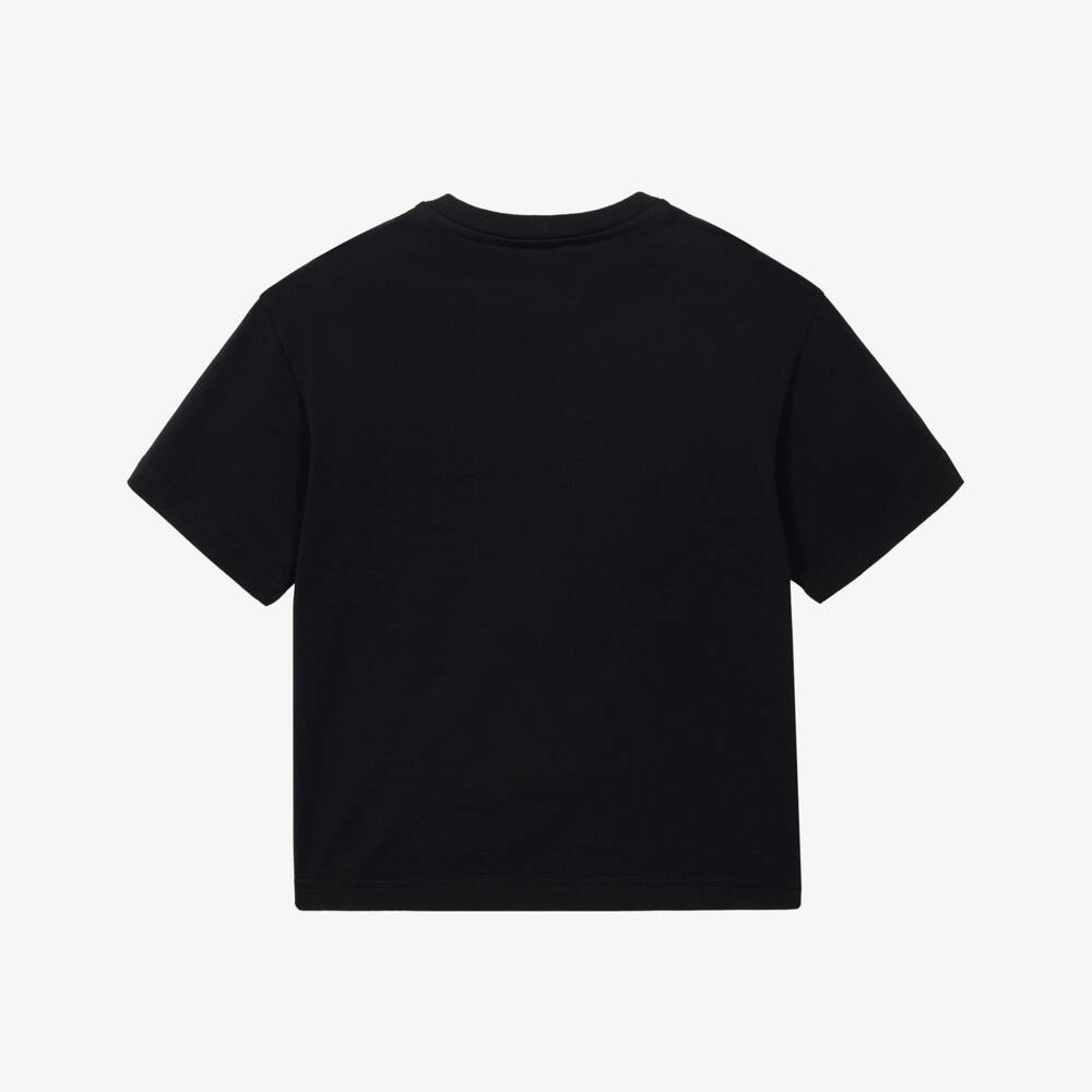 Dolce & Gabbana-Boys Navy Blue Cotton T-Shirt with Marina Logo | Childrensalon