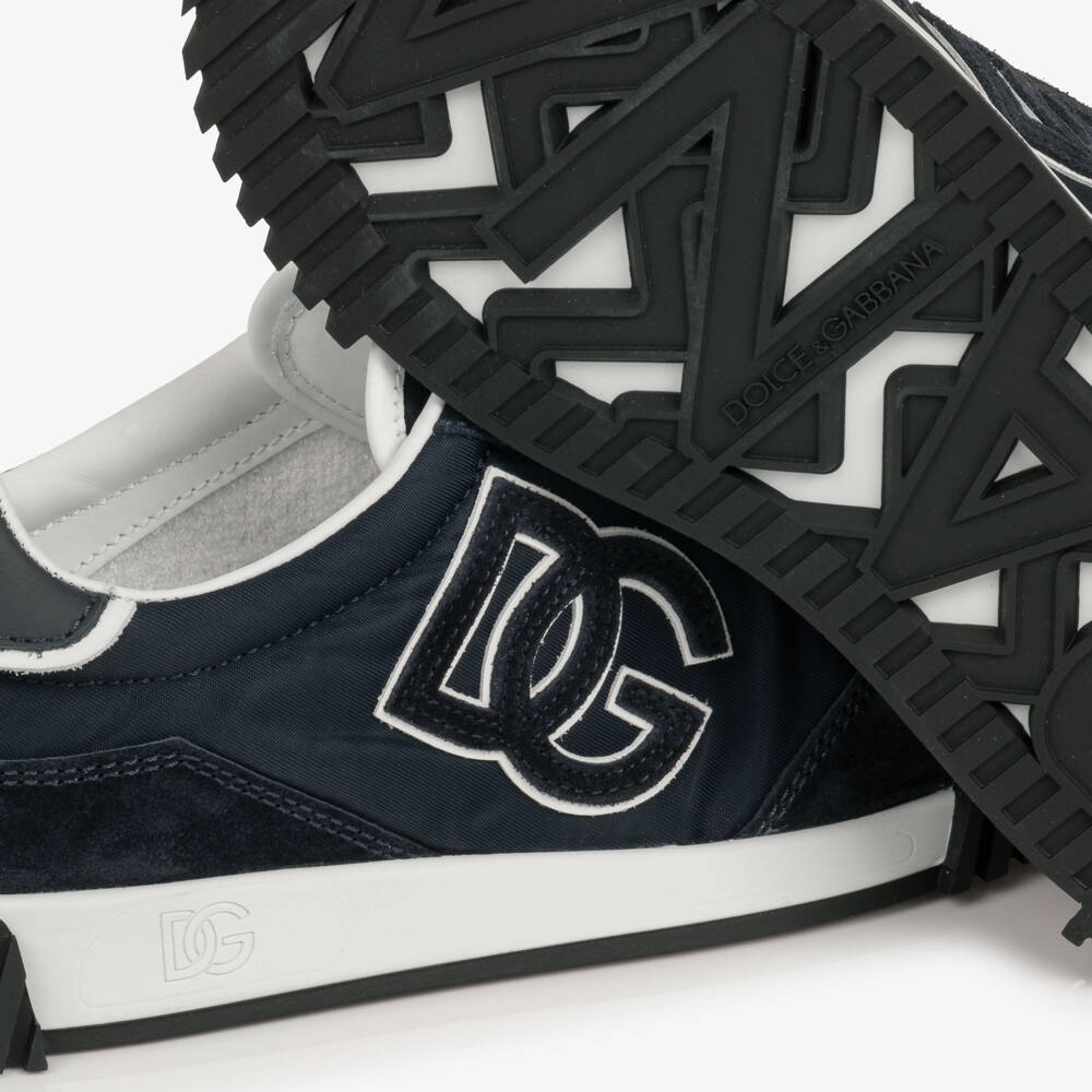 Dolce & Gabbana-Boys Navy Blue DG Athletic Trainers | Childrensalon