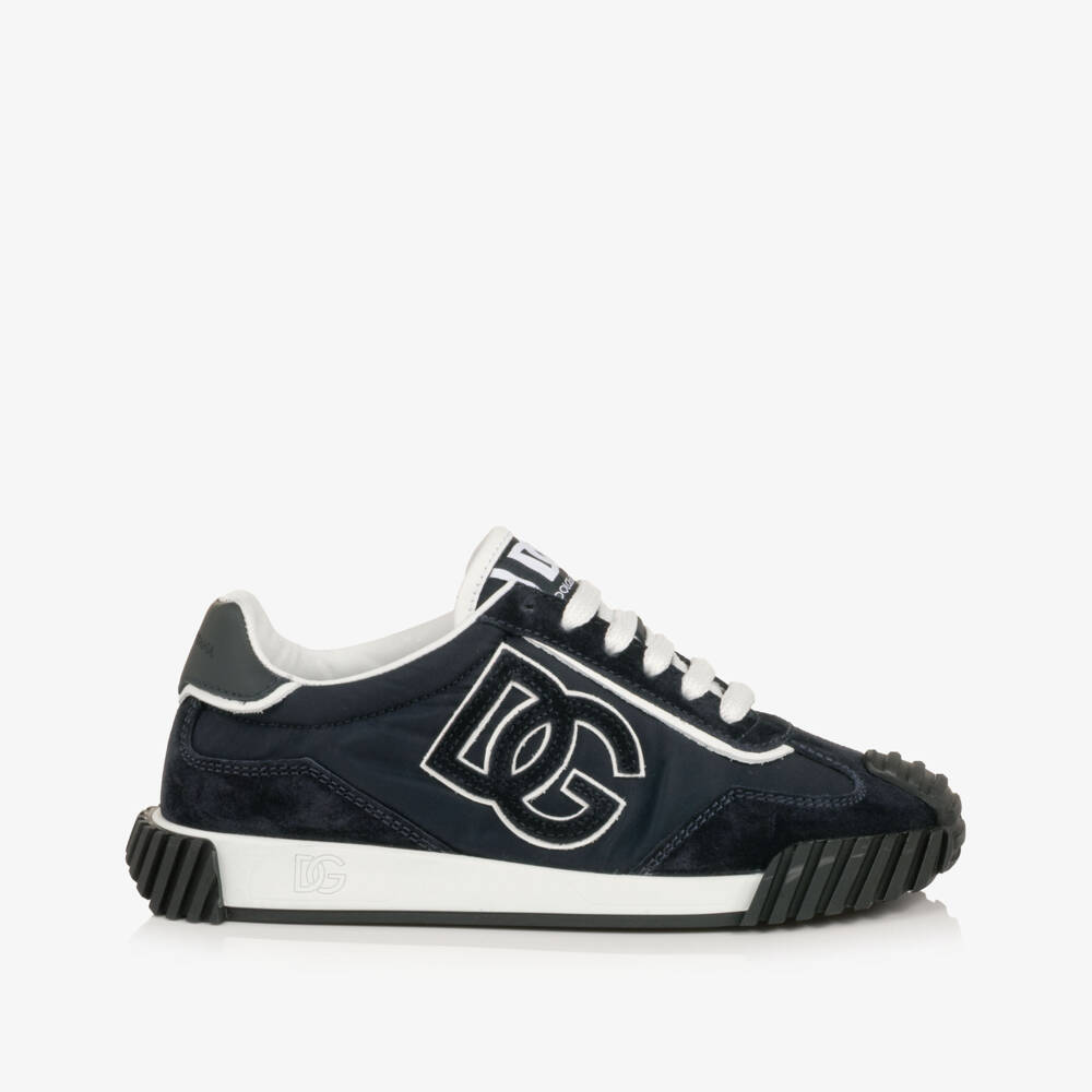 Dolce & Gabbana-Boys Navy Blue DG Athletic Trainers | Childrensalon