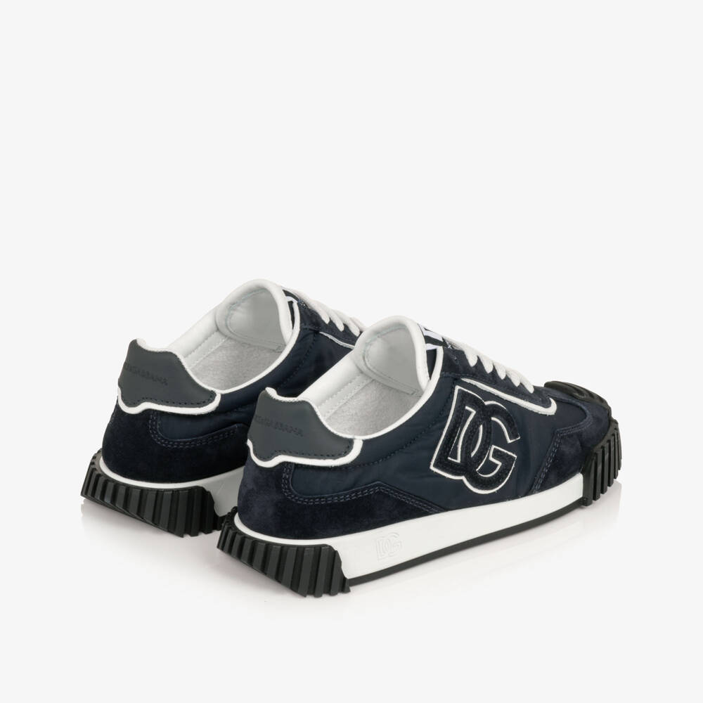 Dolce & Gabbana-Boys Navy Blue DG Athletic Trainers | Childrensalon