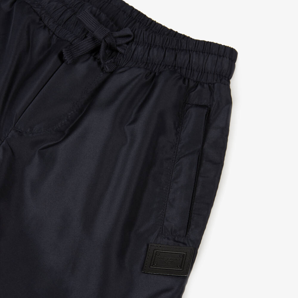 Dolce & Gabbana-Boys Navy Blue Joggers | Childrensalon