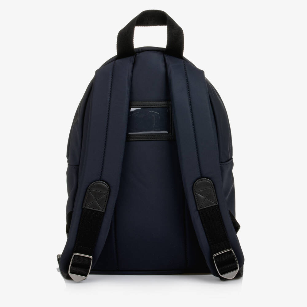Dolce & Gabbana-Boys Navy Blue Nylon Backpack with DG Logo (31cm) | Childrensalon
