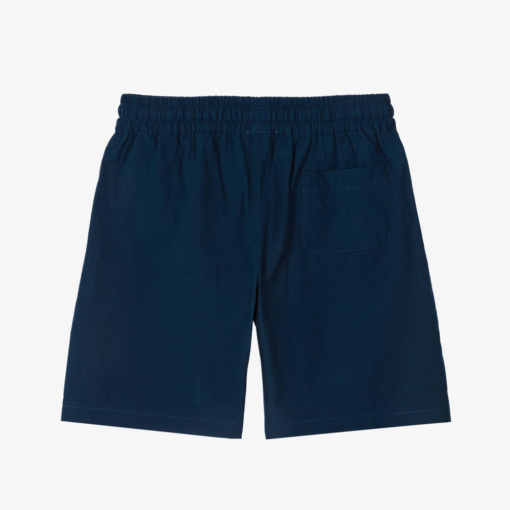 Dolce & Gabbana-Boys Navy Blue Poplin Bermuda Shorts | Childrensalon