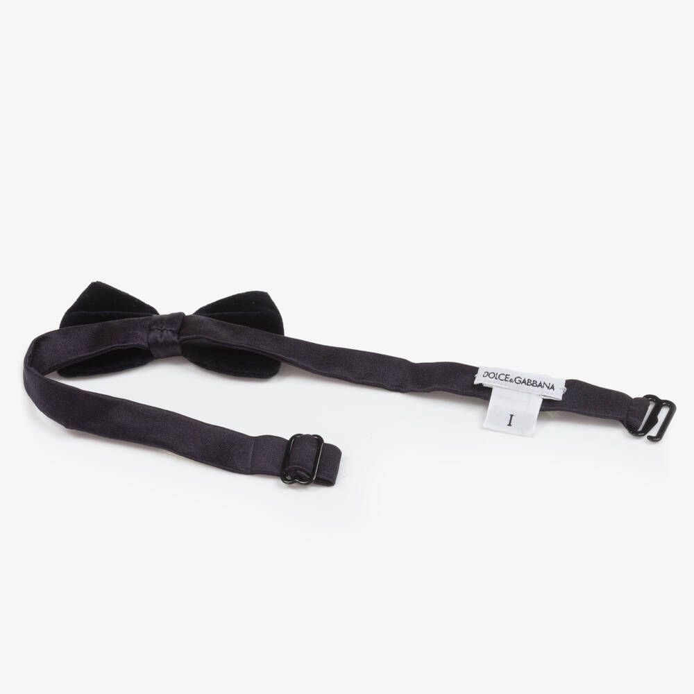 Dolce & Gabbana-Boys Navy Blue Velvet Bow Tie | Childrensalon