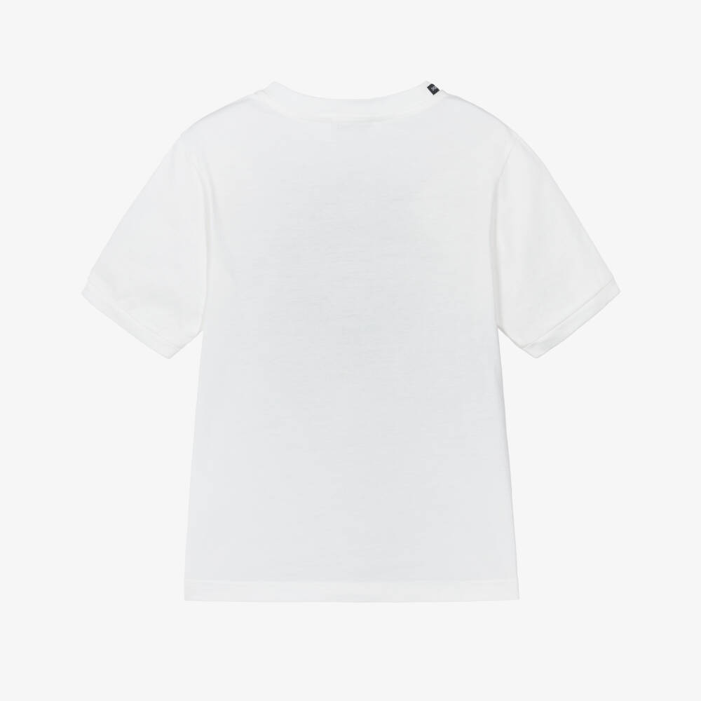Dolce & Gabbana-تيشيرت بطبعة بحرية قطن لون أبيض للأولاد | Childrensalon