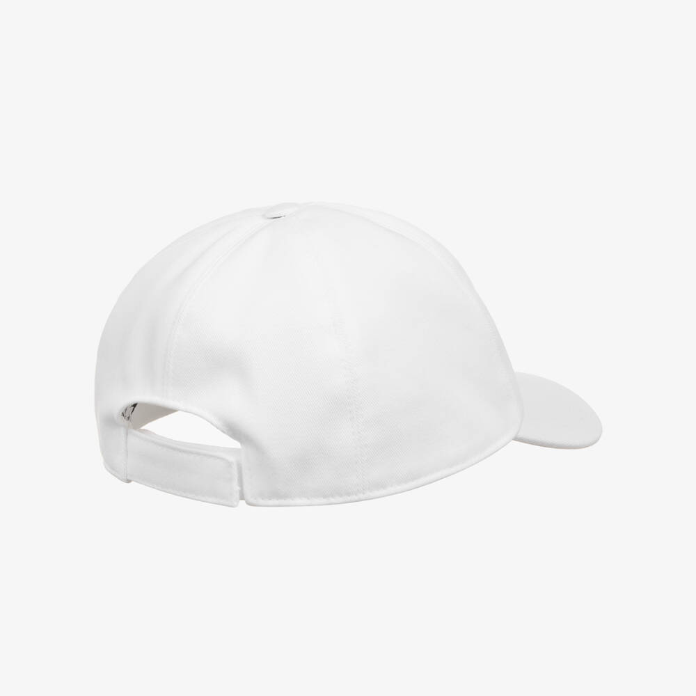 Dolce & Gabbana-Boys White Cotton Twill DG Logo Cap | Childrensalon