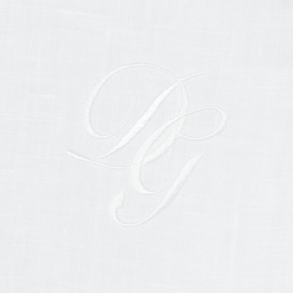 Dolce & Gabbana-قميص كتان لون أبيض للأولاد | Childrensalon