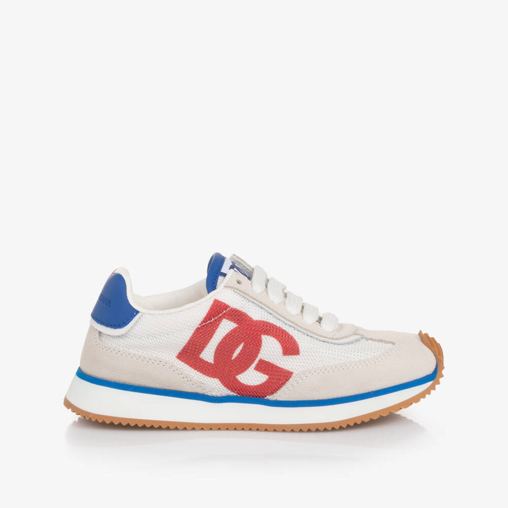 Dolce & Gabbana-Boys White Logo Trainers | Childrensalon
