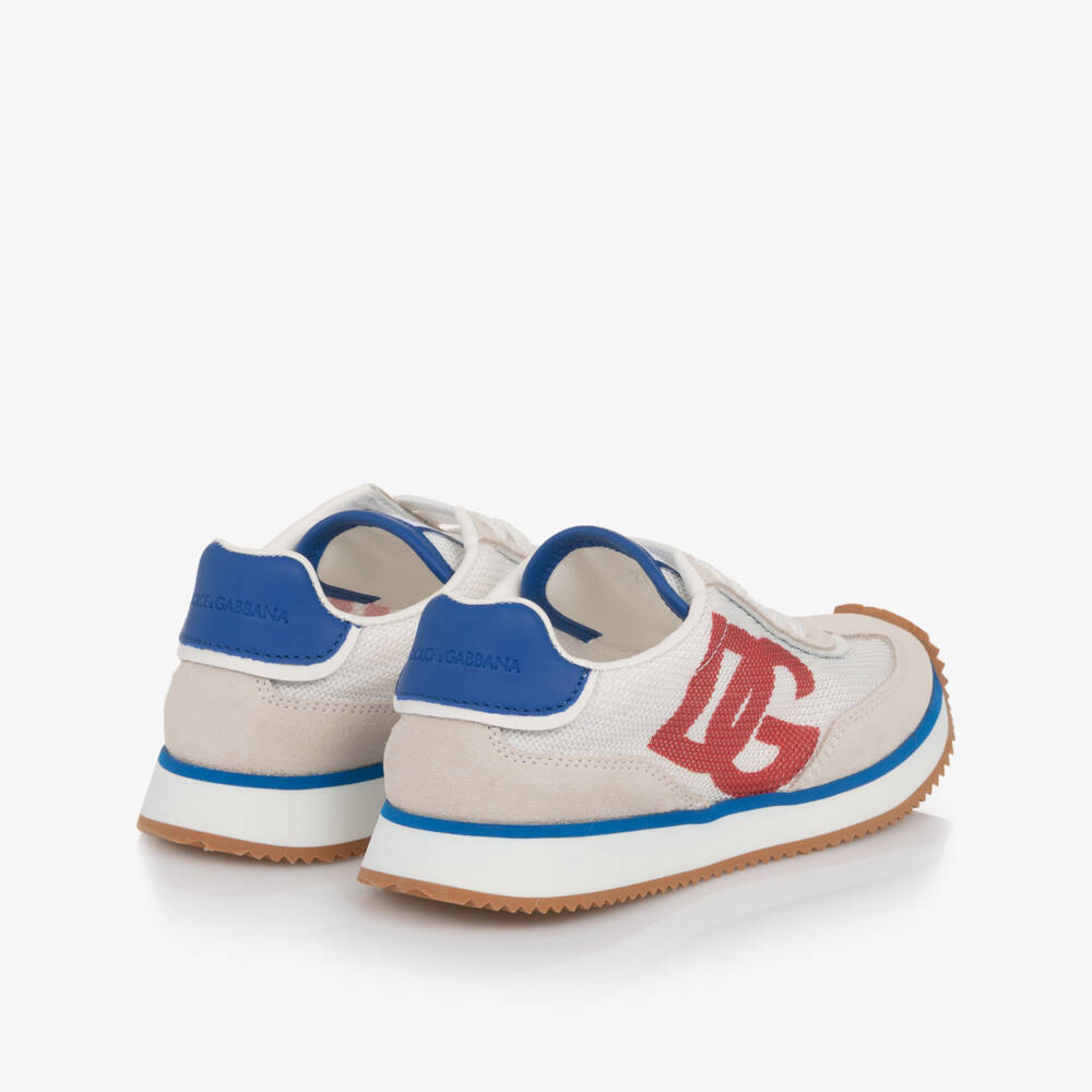 Dolce & Gabbana-Boys White Logo Trainers | Childrensalon