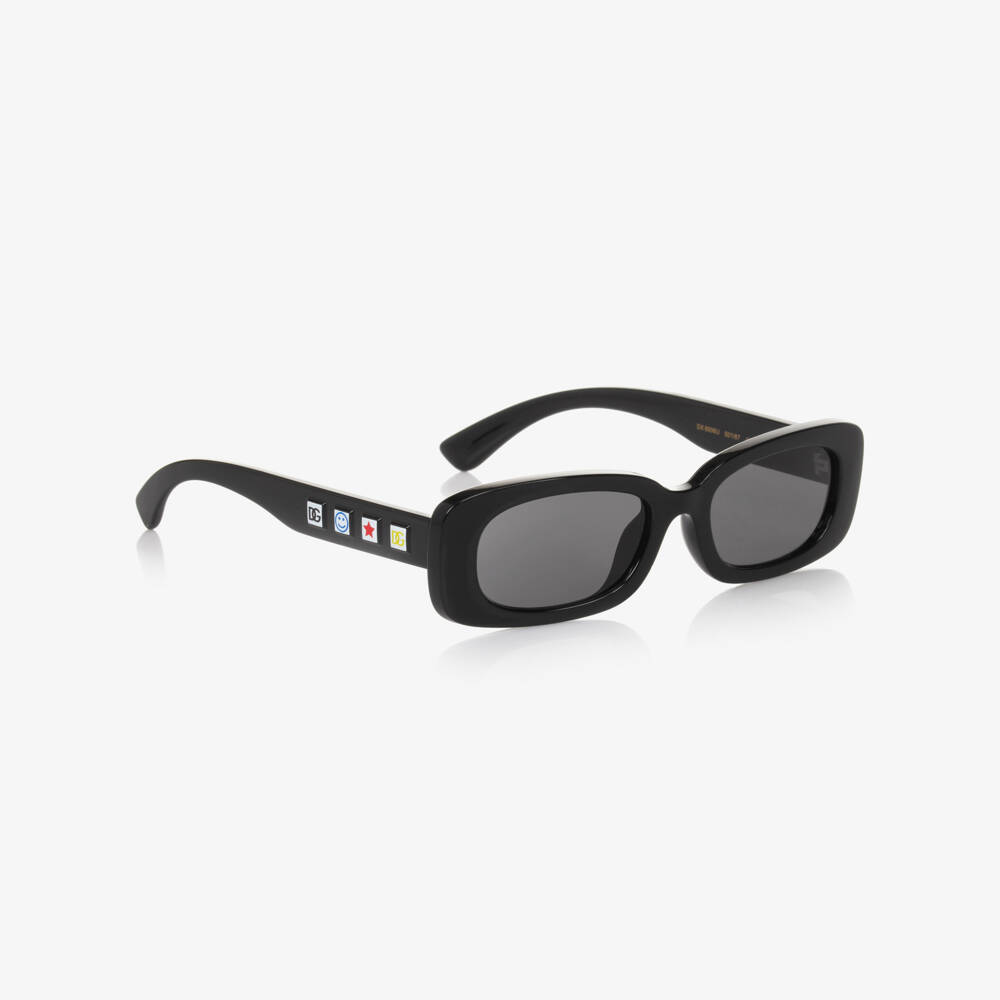 Dolce & Gabbana-Girls Black DG Charms Sunglasses | Childrensalon