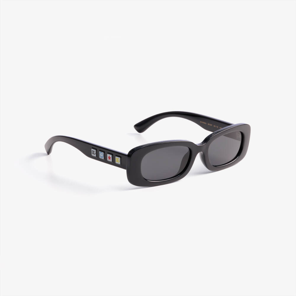 Dolce & Gabbana-Girls Black DG Charms Sunglasses | Childrensalon