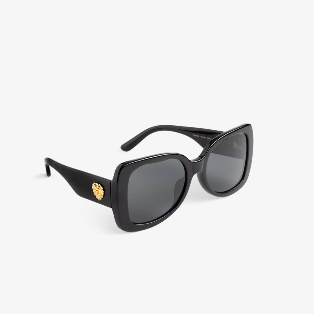Dolce & Gabbana-نظارات شمسية بإطار مربع لون أسود للبنات | Childrensalon
