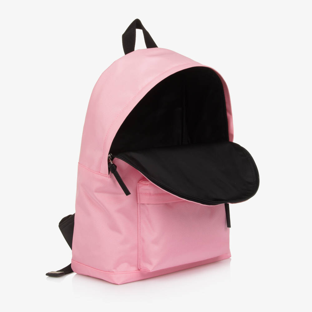 Dolce & Gabbana-Girls Pink Canvas DG Logo Backpack (41cm) | Childrensalon