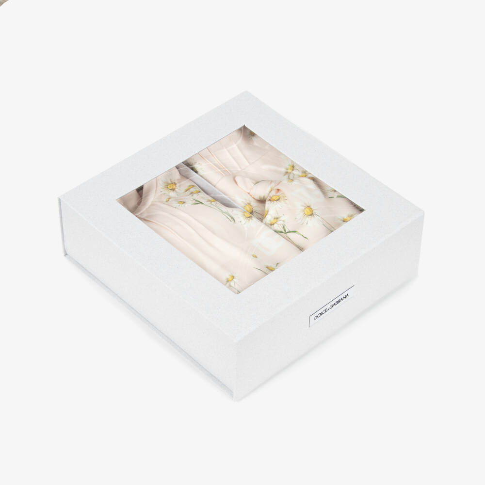 Dolce & Gabbana-أفارول بيبي غرو قطن جيرسي بطبعة ديزي لون زهري | Childrensalon