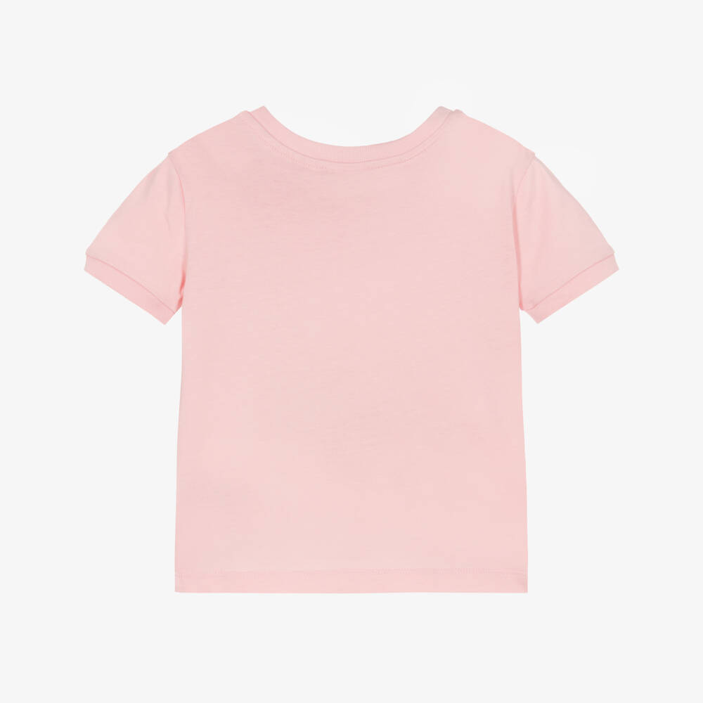 Dolce & Gabbana-Girls Pink Cotton T-Shirt | Childrensalon