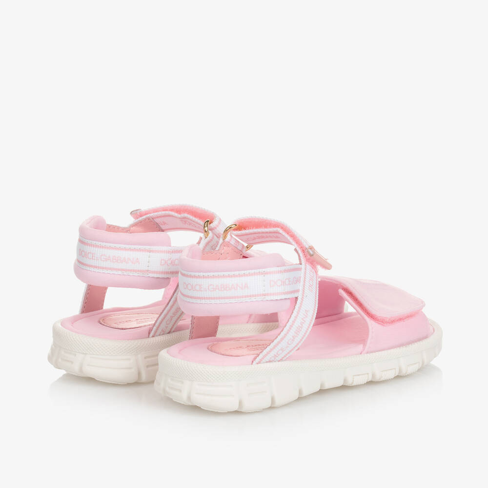 Dolce & Gabbana-صندل أطفال بناتي بشريط لاصق لون زهري | Childrensalon