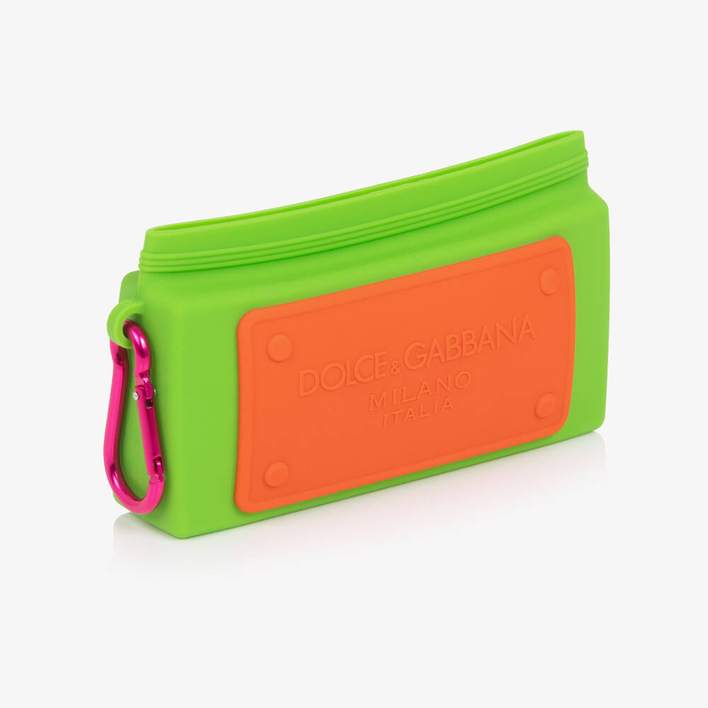 Dolce & Gabbana-Girls Pink Glitter Sunglasses with DG Logo | Childrensalon