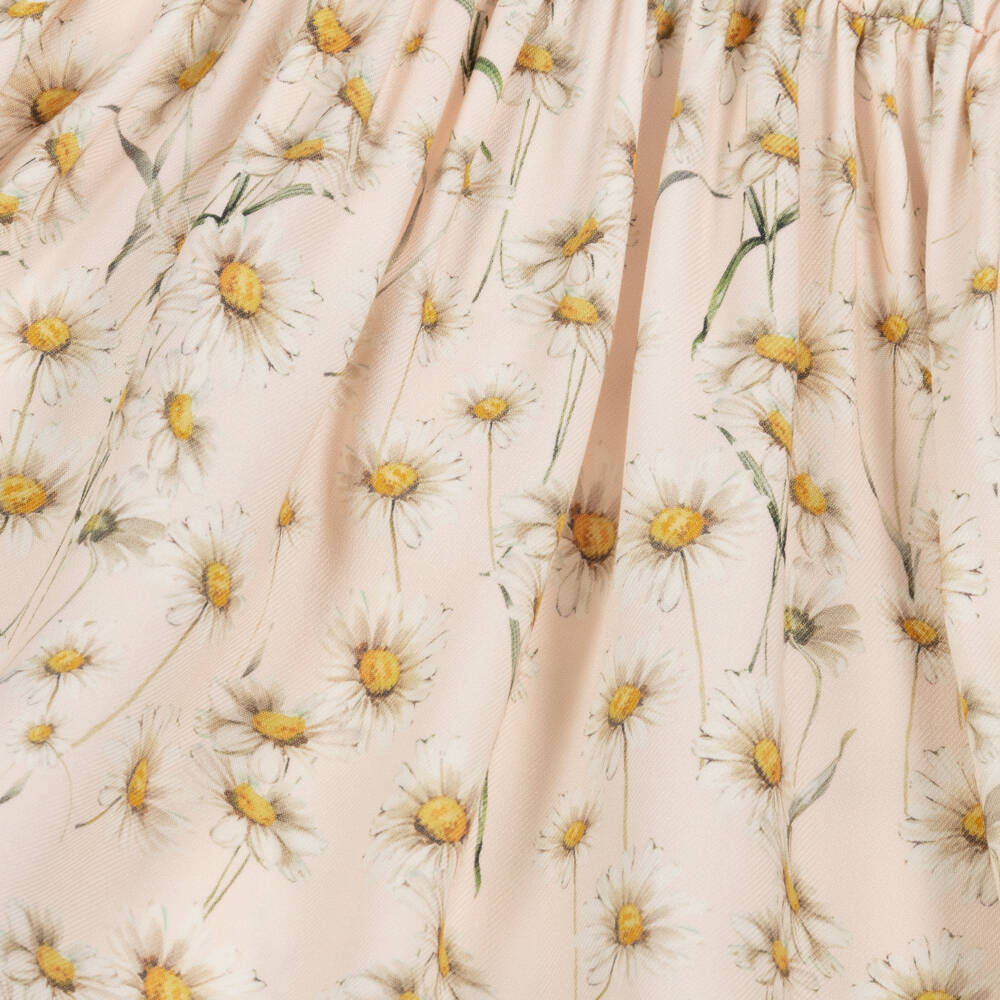 Dolce & Gabbana-Girls Pink Jersey & Twill Flower Print Dress | Childrensalon