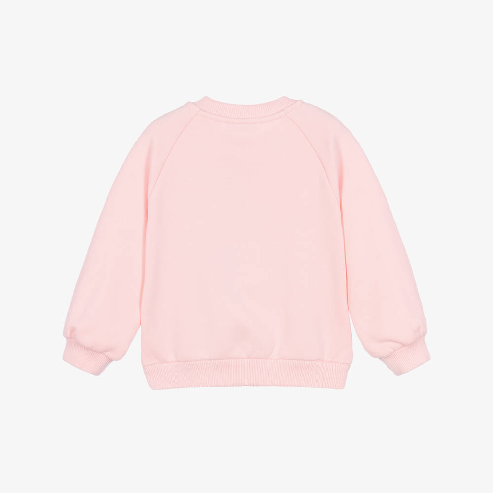 Dolce & Gabbana-Girls Pink Leopard DG Tales Cardigan | Childrensalon