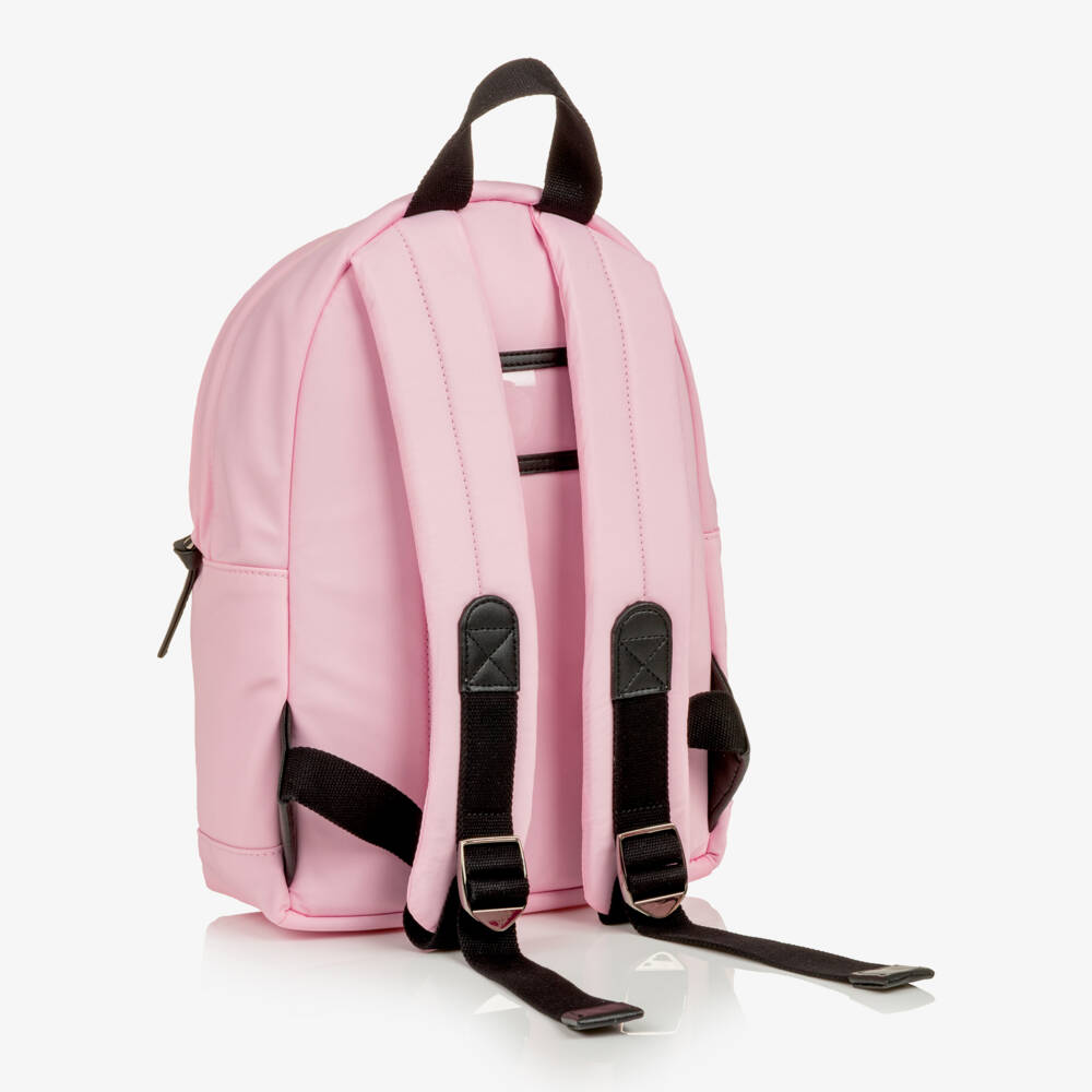 Dolce & Gabbana-Girls Pink Nylon Backpack with DG Logo (31cm) | Childrensalon