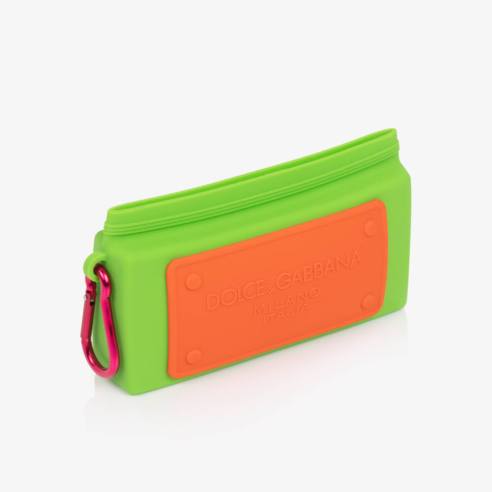 Dolce & Gabbana-Girls Pink Transparent Sunglasses with Heart Logos | Childrensalon