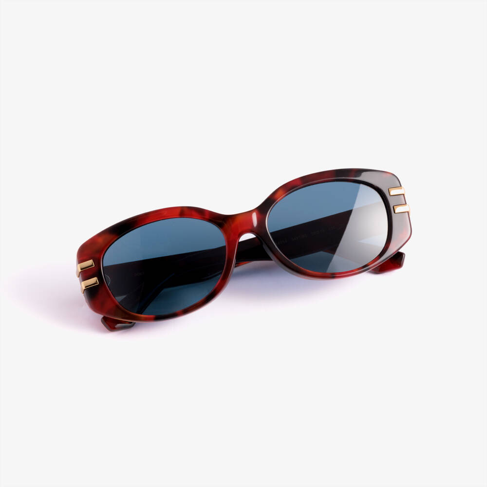 Dolce & Gabbana-Girls Red Tortoiseshell Oval Sunglasses | Childrensalon