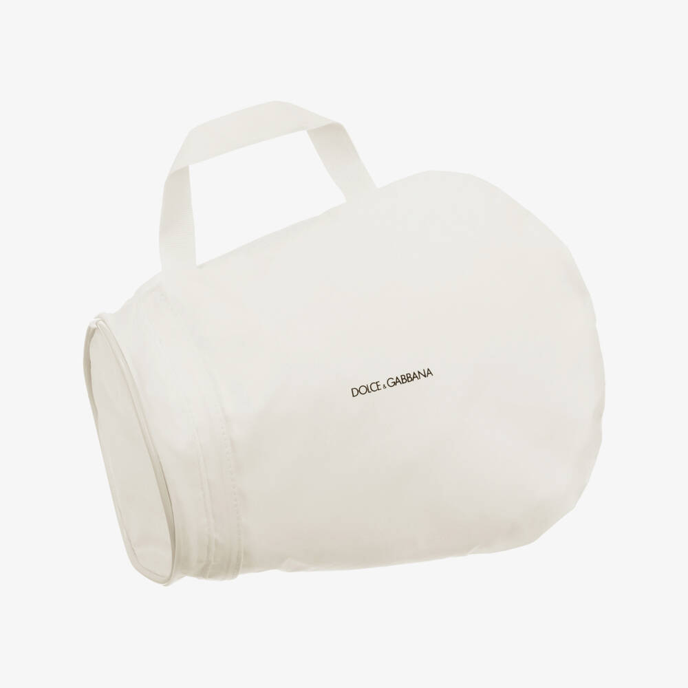 Dolce & Gabbana-Girls White Diamanté Portofino Trainers | Childrensalon