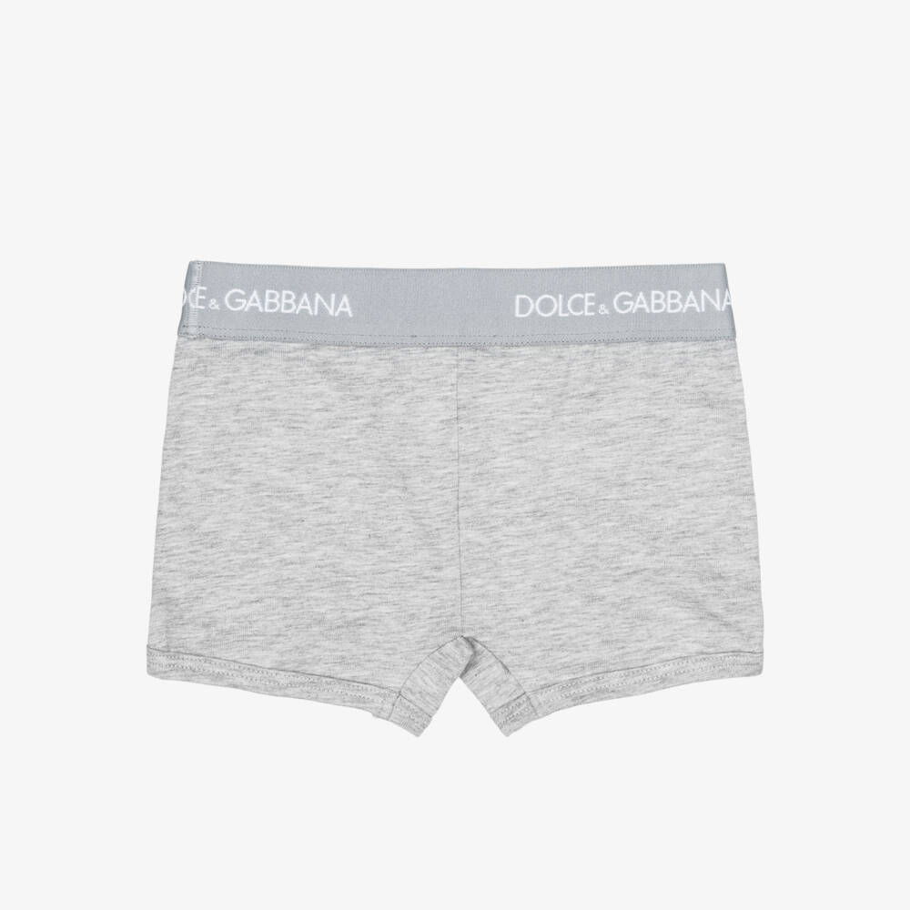 Dolce & Gabbana-Серые хлопковые трусы-боксеры (2пары) | Childrensalon