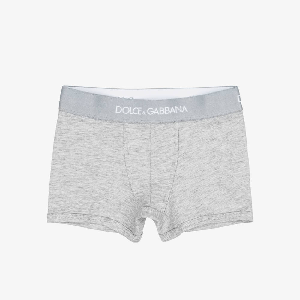 Dolce & Gabbana-Серые хлопковые трусы-боксеры (2пары) | Childrensalon
