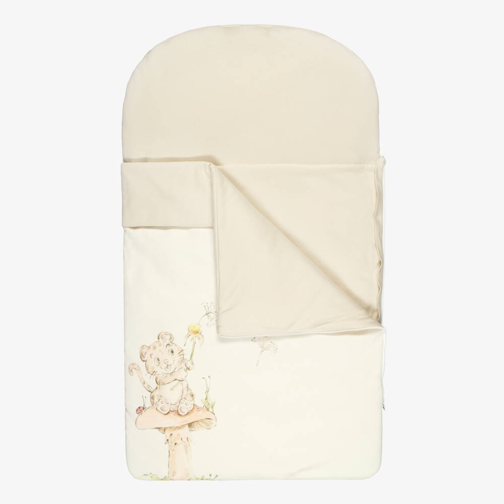 Dolce & Gabbana-Ivory & Beige Leopard Cub Nest (80cm) | Childrensalon
