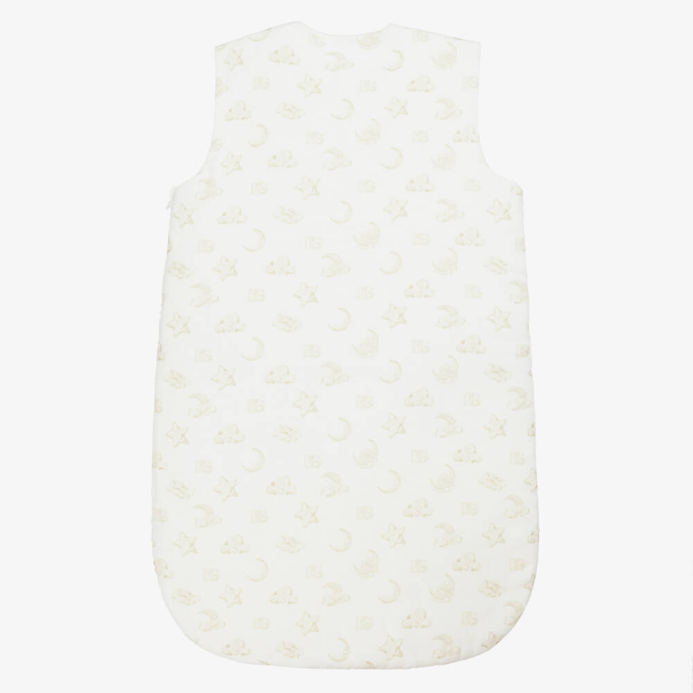 Dolce & Gabbana-Ivory & Beige Linen Sleeping Bag (70cm) | Childrensalon