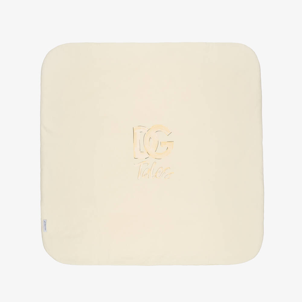 Dolce & Gabbana-Ivory Leopard Cub Padded Blanket (72cm) | Childrensalon