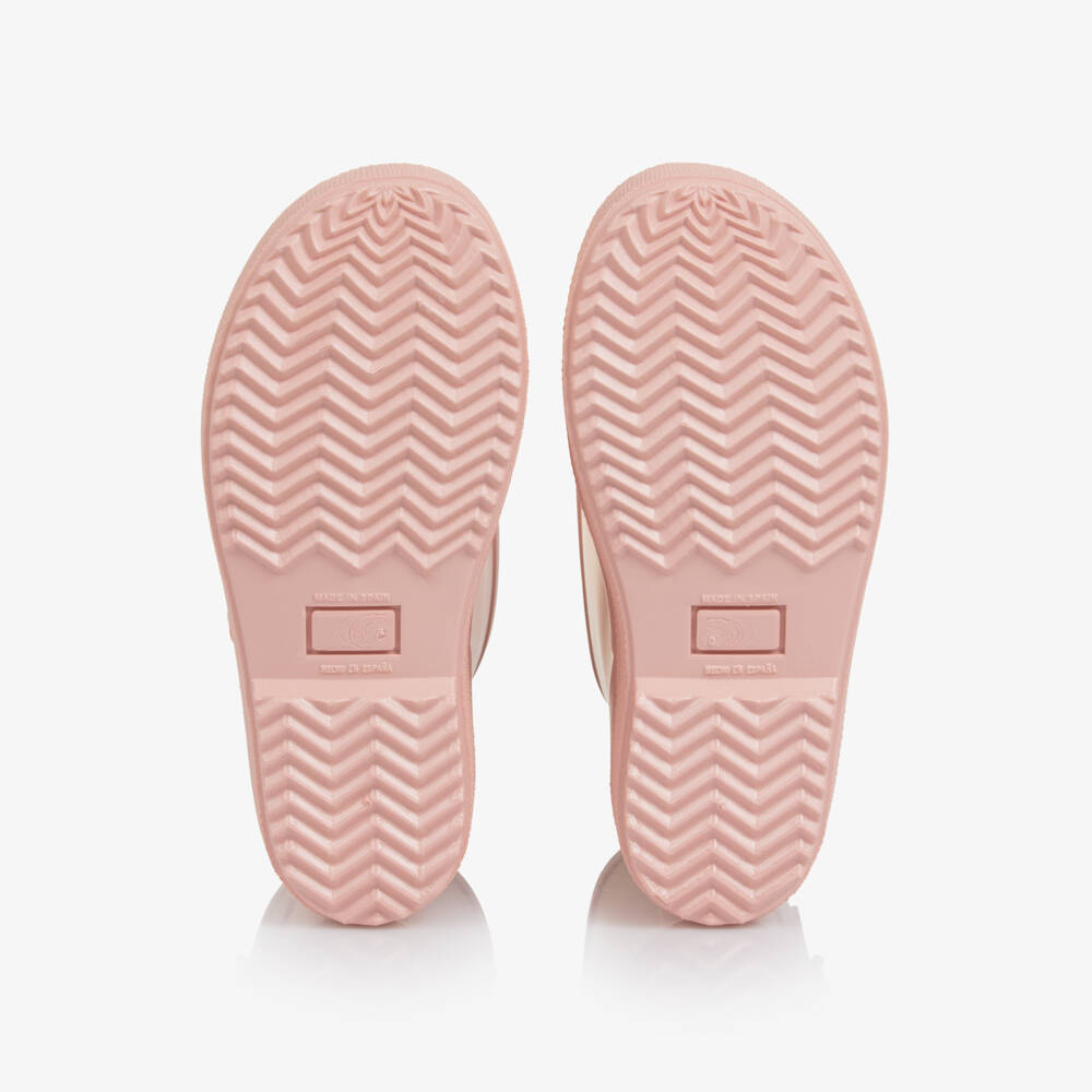 Dolce & Gabbana-Pale Pink DG Logo Rain Boots | Childrensalon