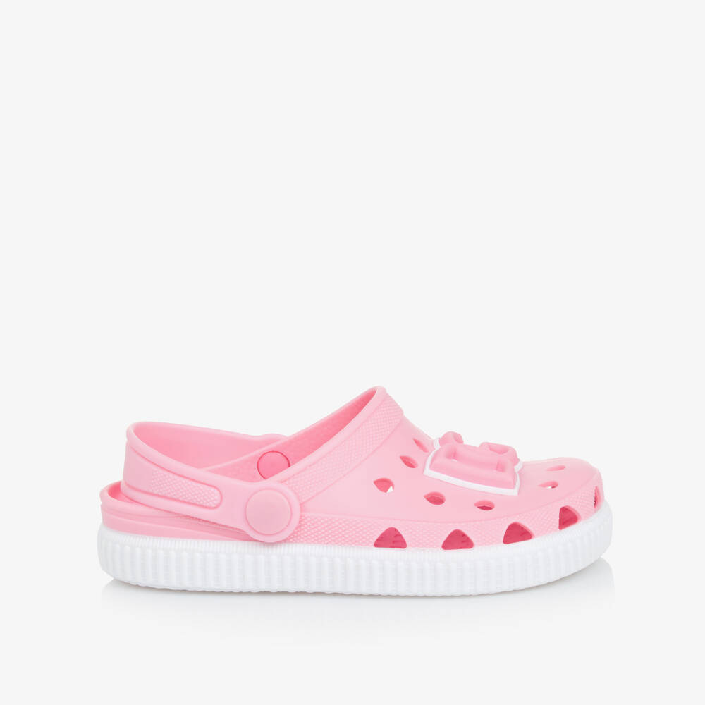 Dolce & Gabbana-Pink DG Logo Clog Sandals | Childrensalon