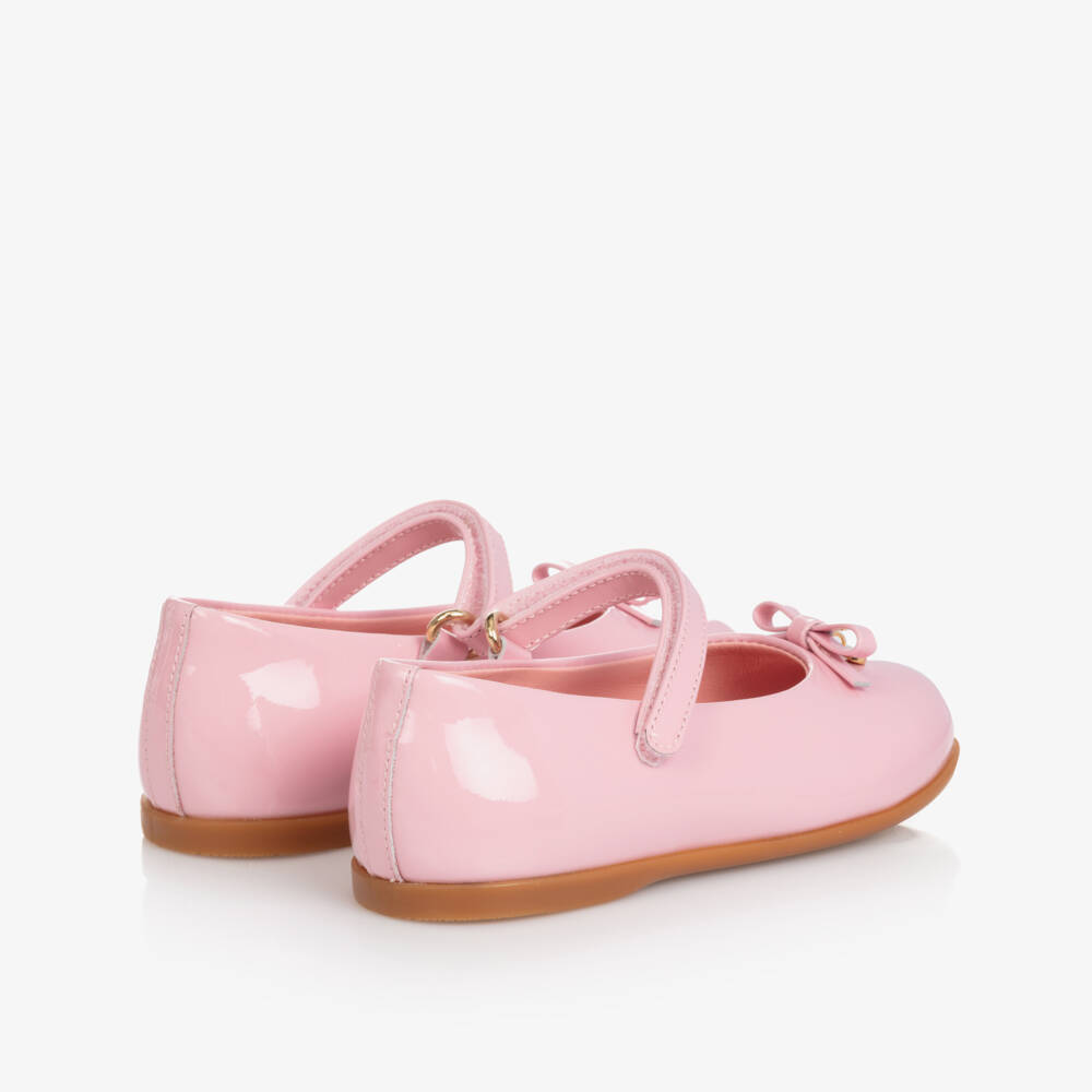 Dolce & Gabbana-Pink Patent Leather Shoes With Heart Charm | Childrensalon