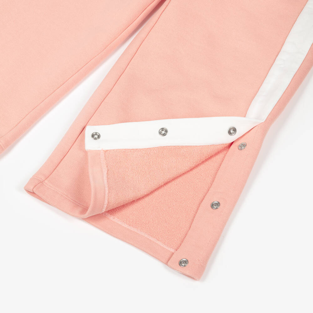 Dolce & Gabbana-Girls Pink Wide Leg Cotton Jersey Joggers | Childrensalon