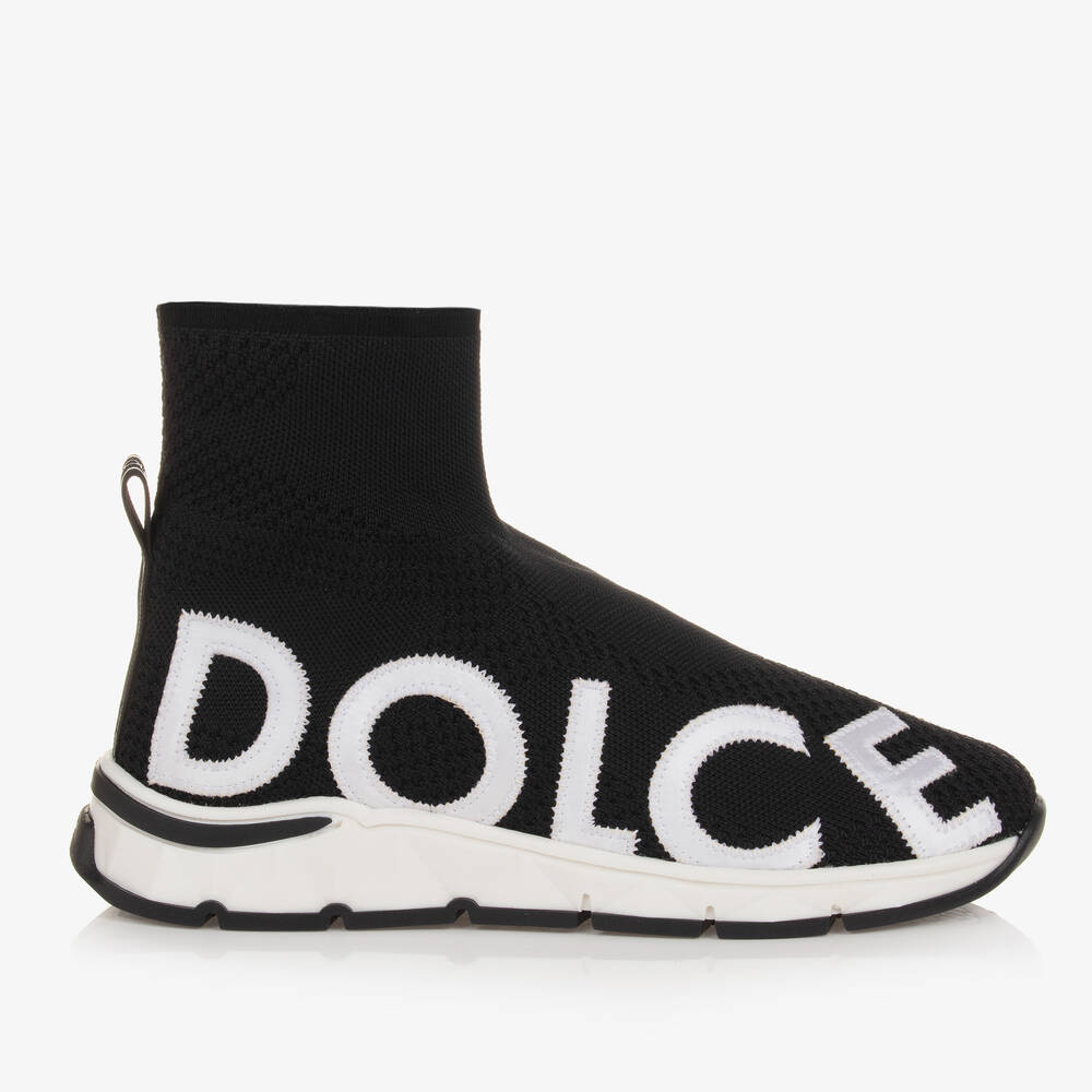 Dolce & Gabbana-Teen Black Sock Trainers | Childrensalon