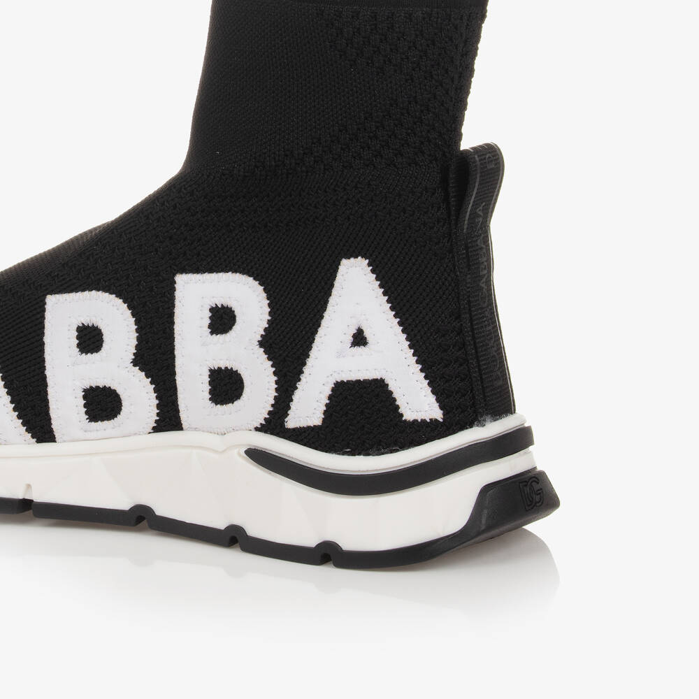 Dolce & Gabbana-Teen Black Sock Trainers | Childrensalon